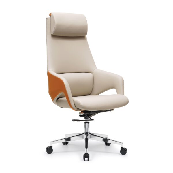 Y001A侧面45度图 Y001 Leather Office Chair Swivel Chair for Computer Desk