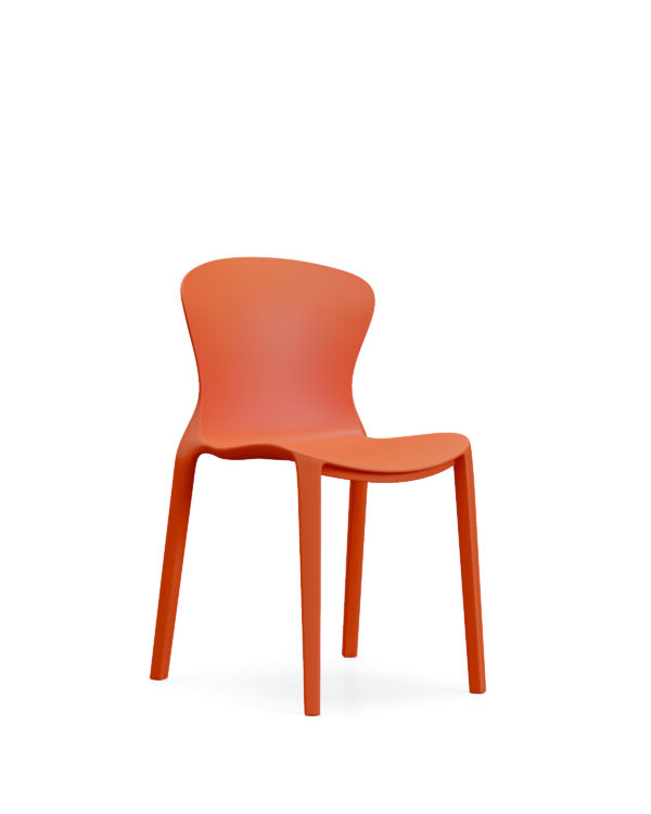 870-橙-01 870 Plastic Chairs One-piece Injection Molding Plastic Chairs