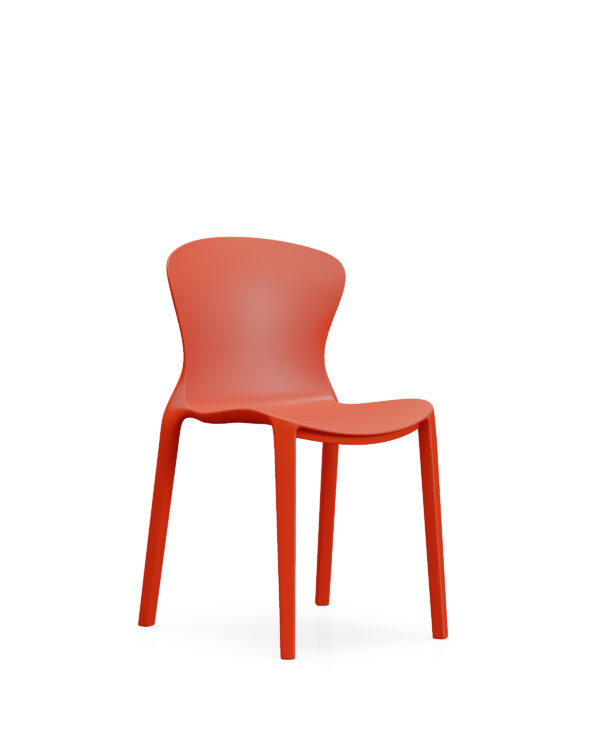 870-红-01 870 Plastic Chairs One-piece Injection Molding Plastic Chairs