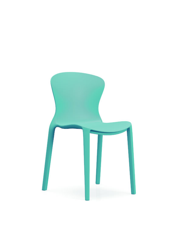 870-蓝-01 870 Plastic Chairs One-piece Injection Molding Plastic Chairs