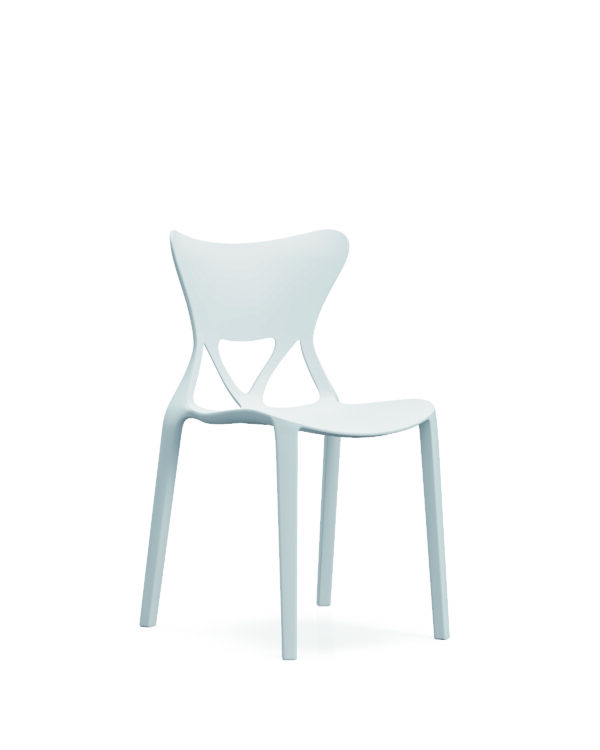 872-白色-01 872 Plastic Chairs One-piece Injection Molding Plastic Chairs