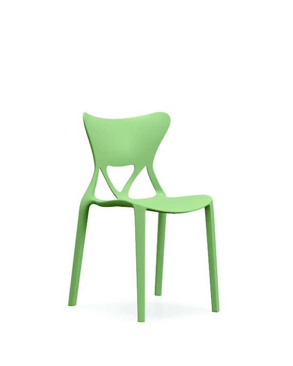 872-绿色-01 872 Plastic Chairs One-piece Injection Molding Plastic Chairs
