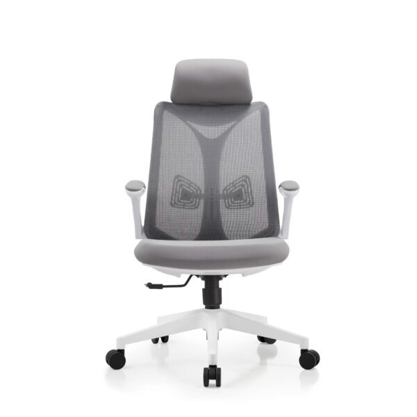 灰框-正面 HZ002 High-End Ergonomic Mesh Office Chair Swivel Home Office Chair
