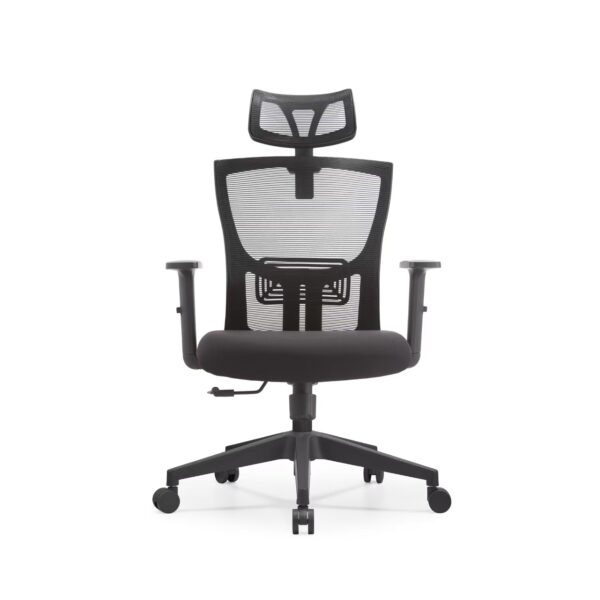 黑框-正面 ST009 High-End Ergonomic Mesh Office Chair Swivel Home Office Chair