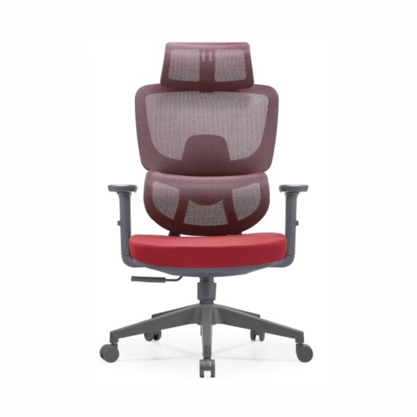 黑框红网-正面 2004 High-End Ergonomic Mesh Office Chair Swivel Home Office Chair