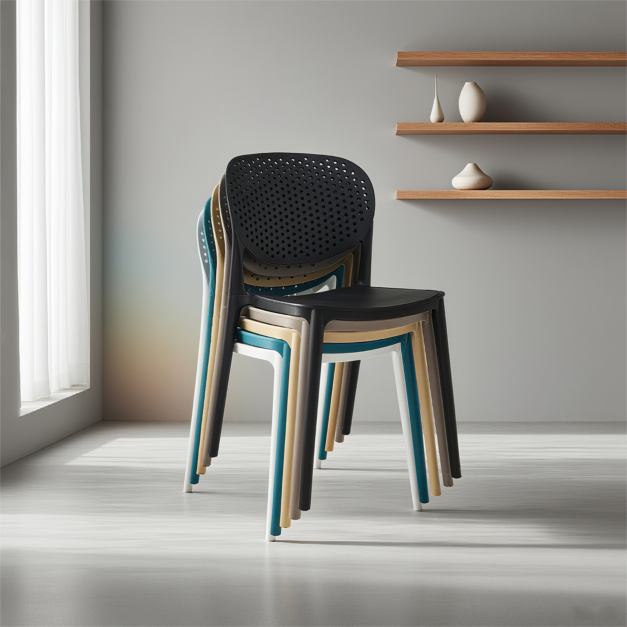 853C Plastic Chairs One-piece Injection Molding Plastic Chairs